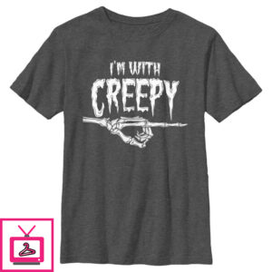 Boy’s Lost Gods Halloween I’m With Creepy T-Shirt