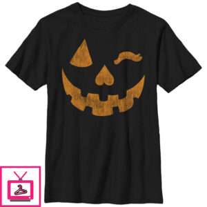 Boy’s Lost Gods Halloween Jack-o’-Lantern Wink T-Shirt