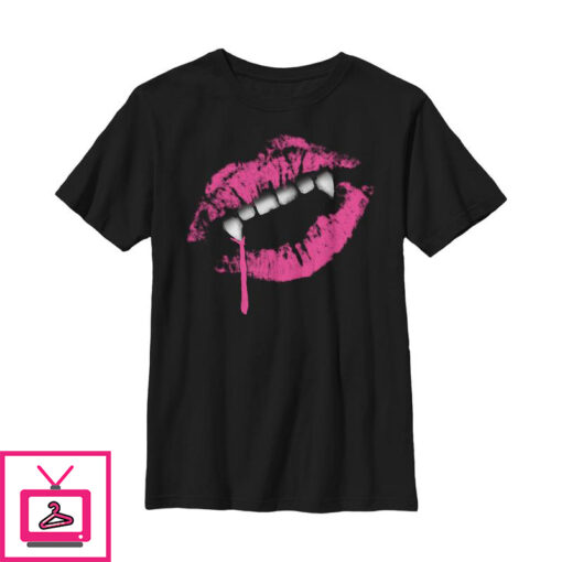 Boys Lost Gods Halloween Lipstick Vampire Fangs T Shirt 1