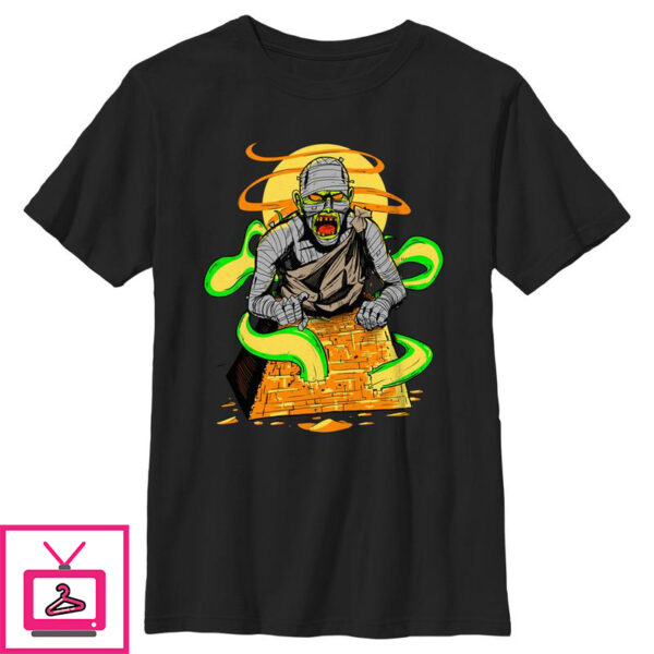 Boy’s Lost Gods Halloween Mummy Scene T-Shirt