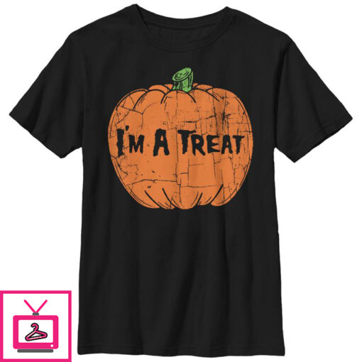 Boys Lost Gods Halloween Pumpkin Treat T Shirt 1