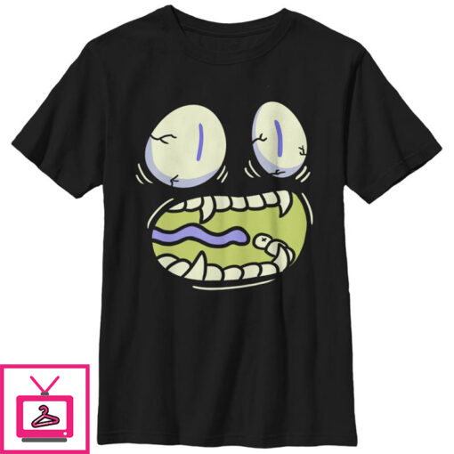 Boys Lost Gods Halloween Scared Monster Face T Shirt 1