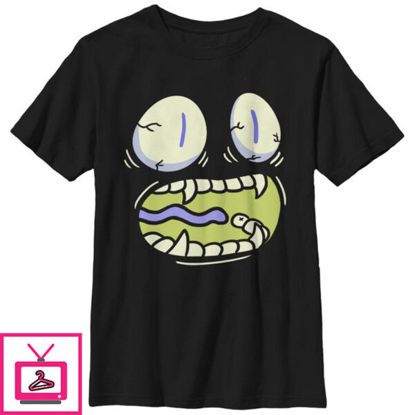 Boy’s Lost Gods Halloween Scared Monster Face T-Shirt