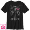 Boy’s Lost Gods Halloween Skeleton Rib Cage Heart T-Shirt