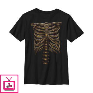 Boy’s Lost Gods Halloween Skeleton Rib Cage T-Shirt