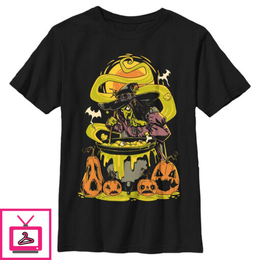 Boys Lost Gods Halloween Witches Brew Scene T Shirt 1