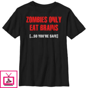 Boy’s Lost Gods Halloween Zombies Eat Brains T-Shirt