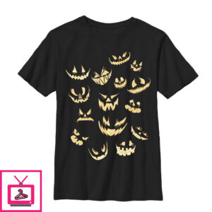 Boy’s Lost Gods Jack-o’-Lantern Faces T-Shirt