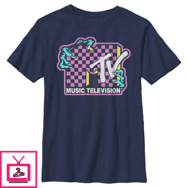 Boy’s MTV Checker Dragon Logo T-Shirt