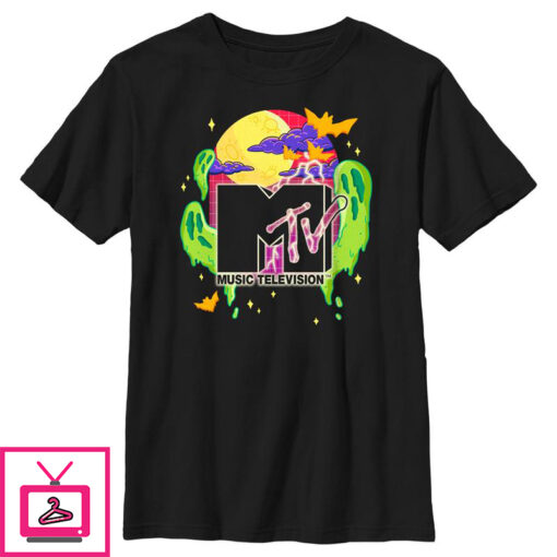 Boys MTV Colorful Halloween Logo T Shirt 1