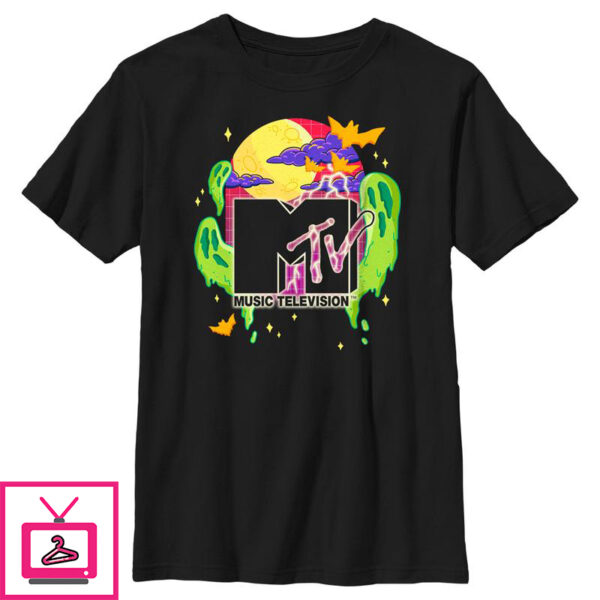 Boy’s MTV Colorful Halloween Logo T-Shirt