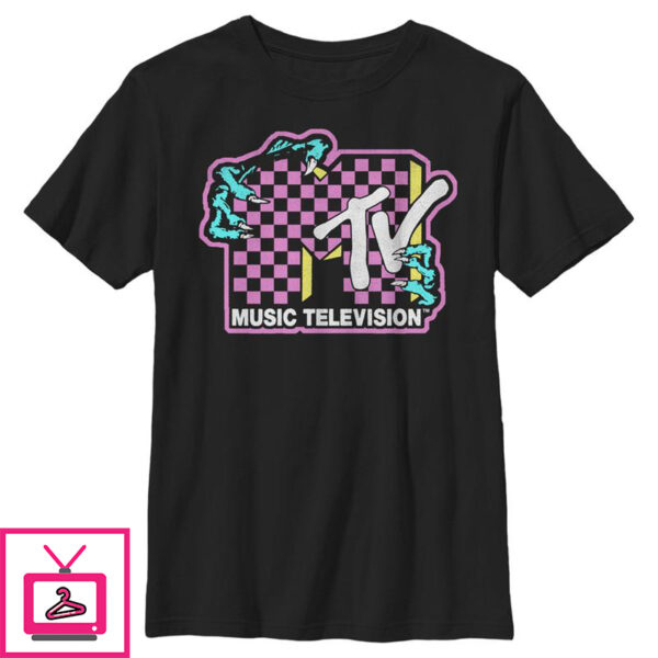 Boy’s MTV Dragon Checker Logo T-Shirt