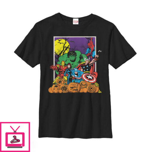 Boys Marvel Halloween Avengers Scene T Shirt 1