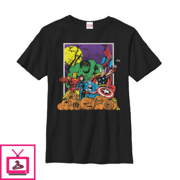 Boy’s Marvel Halloween Avengers Scene T-Shirt