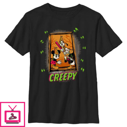 Boys Mickey Friends Halloween Lets Get Creepy T Shirt 1