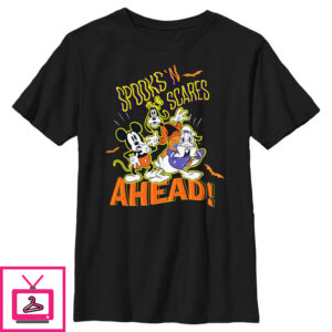 Boy’s Mickey & Friends Spooks and Scares Ahead T-Shirt