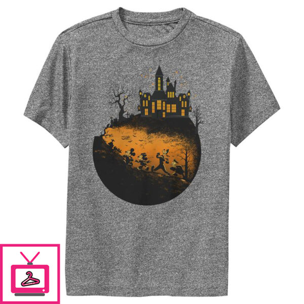 Boy’s Mickey & Friends Walking Towards Haunted Mansion Performance T-Shirt