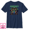 Boy’s Minecraft Halloween Creeper Haunted House T-Shirt