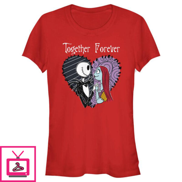 Junior’s The Nightmare Before Christmas Jack and Sally Together Forever T-Shirt