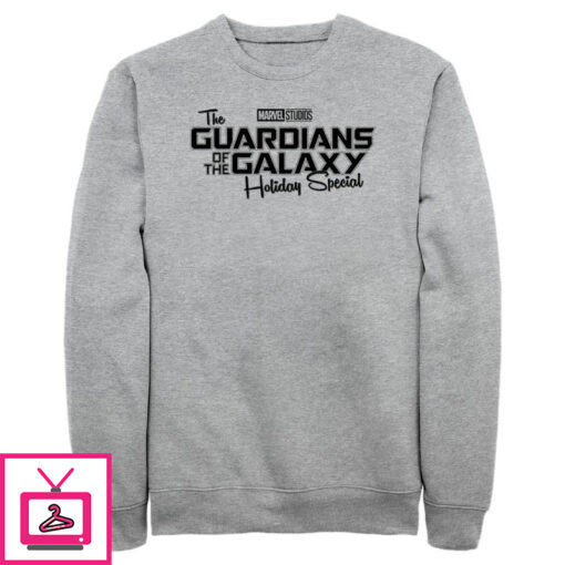 Mens Guardians of the Galaxy Holiday Special Black Logo Sweatshirt 1