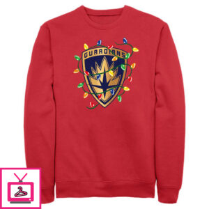 Men’s Guardians of the Galaxy Holiday Special Christmas Lights Badge Sweatshirt