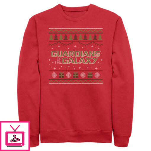 Mens Guardians of the Galaxy Holiday Special Christmas Sweater Print Sweatshirt 1