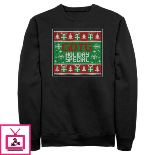 Mens Guardians of the Galaxy Holiday Special Christmas Sweater Square Sweatshirt 1