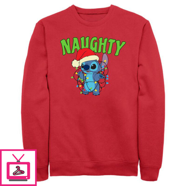 Men’s Lilo & Stitch Christmas Naughty Stitch Sweatshirt