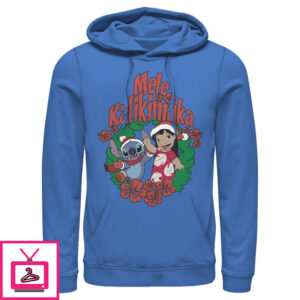 Men’s Lilo & Stitch Mele Kalikimaka Christmas Pull Over Hoodie