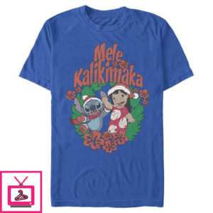 Men’s Lilo & Stitch Mele Kalikimaka Christmas T-Shirt