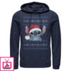 Men’s Lilo & Stitch Santa Hat Ugly Sweater Pull Over Hoodie