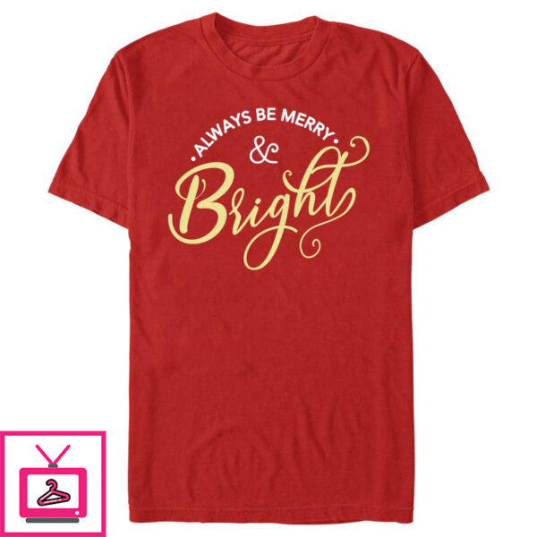 Mens Lost Gods Always Be Merry Bright T Shirt 1