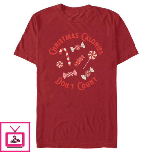 Mens Lost Gods Christmas Calories Dont Count T Shirt 1