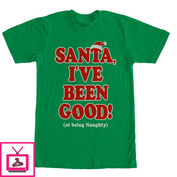 Mens Lost Gods Christmas Good at Being Naughty T Shirt 1