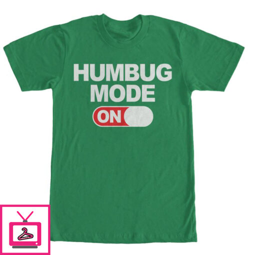 Mens Lost Gods Christmas Humbug Mode On T Shirt 1