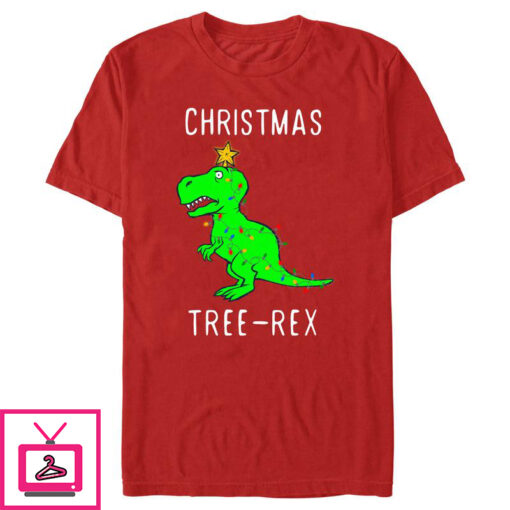 Mens Lost Gods Christmas Tree Rex T Shirt 1