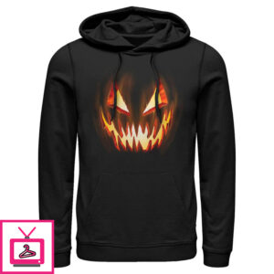 Men’s Lost Gods Evil Pumpkin Face Pull Over Hoodie