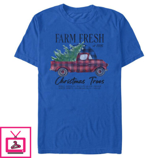 Mens Lost Gods Farm Fresh Christmas Tree T Shirt 1