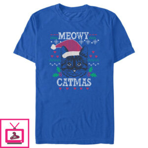 Men’s Lost Gods Meowy Catmas Knit T-Shirt