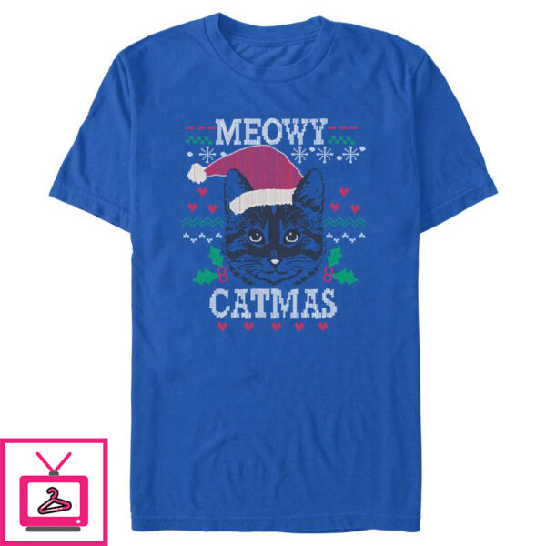 Men’s Lost Gods Meowy Catmas Knit T-Shirt