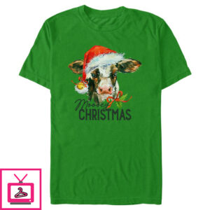 Men’s Lost Gods Moooey Christmas Cow T-Shirt