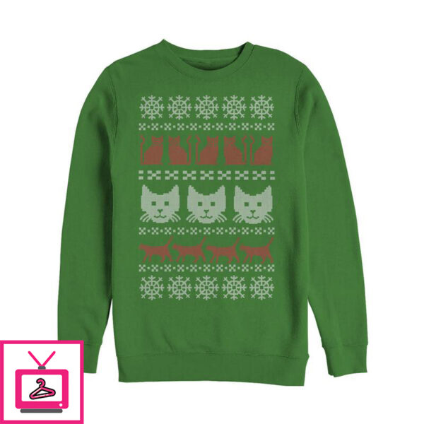 Men’s Lost Gods Ugly Christmas Cat Sweatshirt