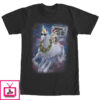Men’s Lost Gods Ugly Christmas Cat Unicorn Space Song T-Shirt