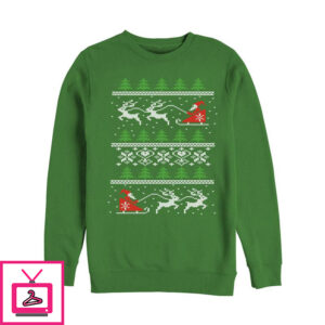 Men’s Lost Gods Ugly Christmas Santa’s Sled Sweatshirt