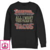 Men’s Marvel Christmas Deadpool Wants Tacos Sweatshirt