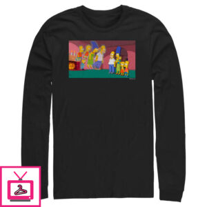 Men’s The Simpsons Treehouse of Horror Doppelgangers Scene Long Sleeve T-Shirt