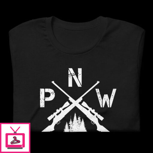 Pacific Northwest Crossed Gun Short sleeve unisex T shirt 3