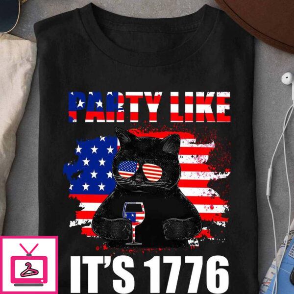 Party like it’s 1776 – America independence day, black cat lover