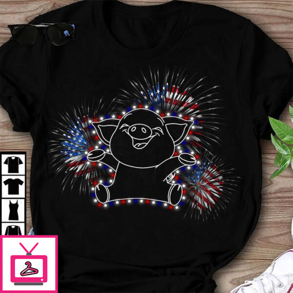 Pig Lover And America Flag – Independence Day, 4th of july