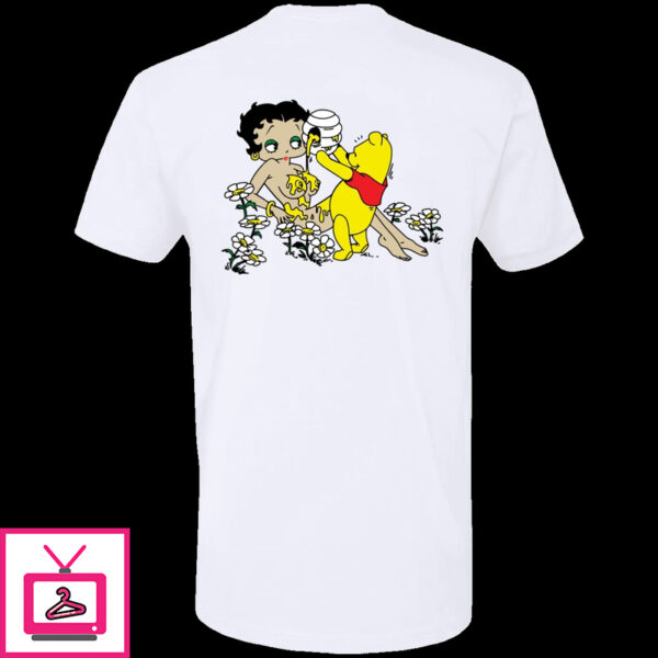 Pooh Pouring Honey On Betty Boop Premium SS T-Shirt